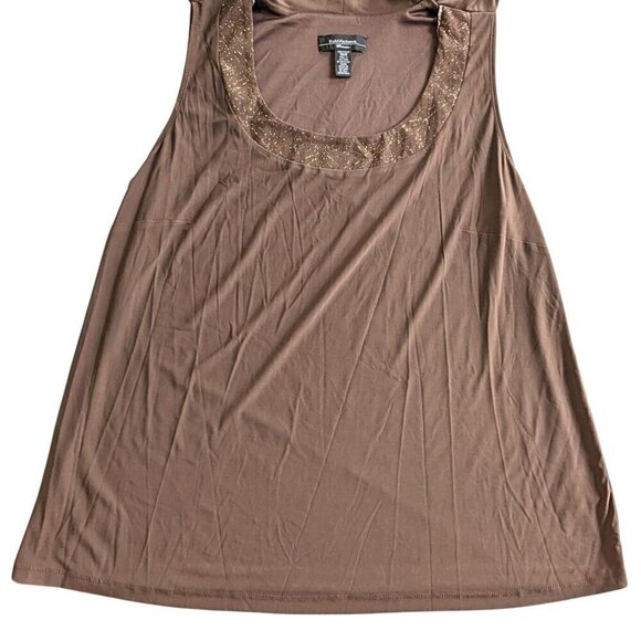 R&M Richards Elegant Brown 2-in-1 Blouse & Cardigan Tunic Evening Set Size 18W - Picture 3 of 10